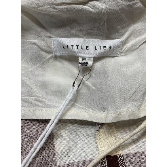 Little Lies 'Checkered Sun' Brown Print Dress Size M - NWT - Picture 5 of 5